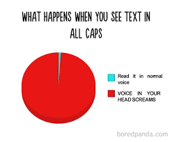 What Happens When You See Text In All Caps Funny Charts