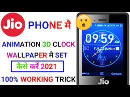 jio phone mai animation 3d clock