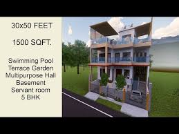 30 50 House Plan With Swimming Pool And