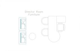 director room furniture dwg