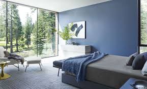 blue accent wall for bedroom design ideas