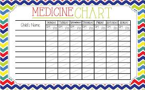Kids Medicine Chart With A Girl Style And A Boy Style
