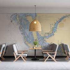 Nautical Chart Wallpaper Decorate Your