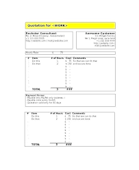 Price Quotation Customer Quote Template Templates Doc Format Pdf