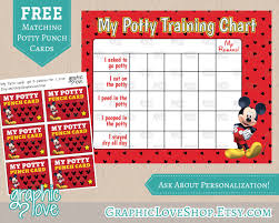 Digital Mickey Mouse Potty Training Chart Free Punch Cards