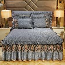 Thicken Bed Skirt Plush Lace Bed Skirt