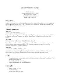 Resume Objective For Cashier Resume Objectives For Cashier