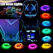 Neon Led Rope Light Strip El Wire String Glow Decor Flexible Lamp Usb Tube Party Ebay