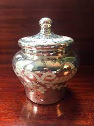 Mercury Glass Vase With Lid