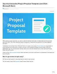 Use This Interactive Project Proposal Template And Ditch