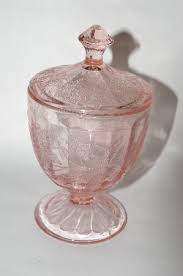 vintage pink depression glass