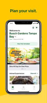 busch gardens on the app