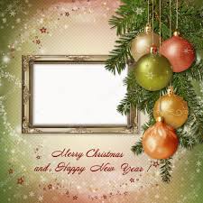 Christmas Greeting Card With Frame For A Family Stock Photo Glaz
