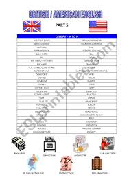 One british word that really threw me: British Vs American English Part 5 And Last All Other Words Esl Worksheet By Analis Bernacchi