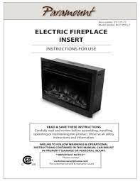 Electric Fireplace Insert Manualzz