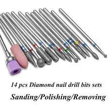 14pcs nail drill bits set professional
