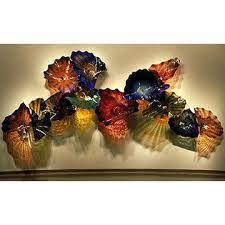 Luxury Glass Wall Plates Chihuly Style