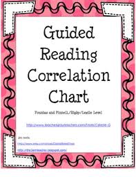 Guided Reading Correlation Chart Free