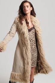Buy Superdry Cream Faux Fur Lined