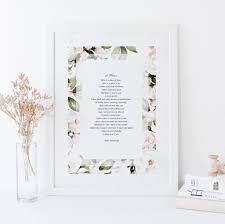 romantic fl poem print