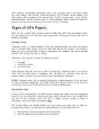 Apa  th edition sample paper literature review   Writers guide to     Apa  th Edition Literature Review Sample Paper Drew Wage Ml