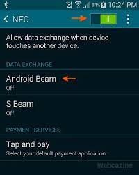 using android beam on galaxy s5