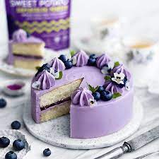 Purple Buttercream Cake gambar png