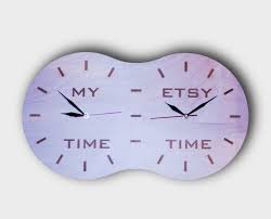Dual Time Zone Wall Clock Round Hand