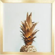 Gold Pineapple Framed Photographic Print