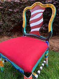 Seuss Inspired Chair Custom Hand