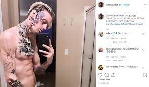 The pop star explains why he wants to have his giant love tattoo removed from his neck. Aaron Carter Got A New Face Tattoo On An Instagram Details Inside Daily Bayonet