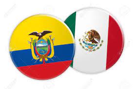 Ecuador Flag Button On Mexico Flag ...