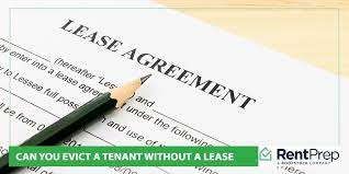 how to evict a tenant without a lease