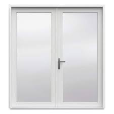 Jeld Wen F 4500 72 In X 80 In White Right Hand Outswing Primed Fiberglass French Patio Door Kit With Screen