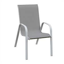 Malindi Stacking Chair Grey Homebase