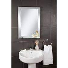4.6 out of 5 stars 1,281. Croydex 20 In W X 28 In H Frameless Rectangular Beveled Edge Bathroom Vanity Mirror Mm700300yw The Home Depot