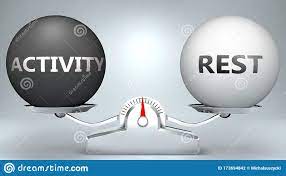 Activity and Rest in Balance - Pictured As a Scale and Words Activity, Rest - To Symbolize Desired Harmony between Activity and Stock Illustration - Illustration of couple, symbol: 173694842