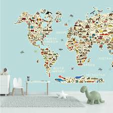 World Travel Map Wall Mural Wall