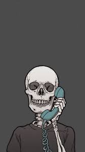 skeleton skull cartoon hd phone