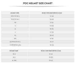 45 Rational Poc Helmet Size Chart