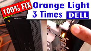dell desktop orange light blinking 3