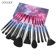 docolor colorful makeup brushes professional make up brushes sky night handle synthetic hair with gift box set kit eye makeup beauty from gl smoke
