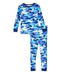 Blue Camo Long Sleeve Jogger Pajama Set