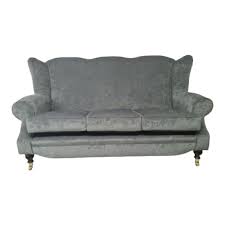 Wing Back Queen Anne 3 Seat Sofa