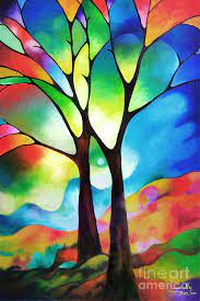 abstract tree painting tree art