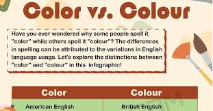 color vs colour regional spelling