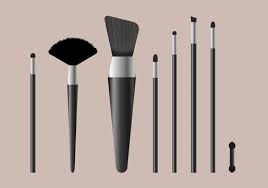 vector ilration of makeup brushes