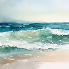 Blue Ocean And A White Sand Beach