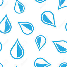 Water Drop Icon Seamless Pattern Background Raindrop Vector