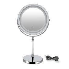 1x 10x magnifying lighted makeup mirror